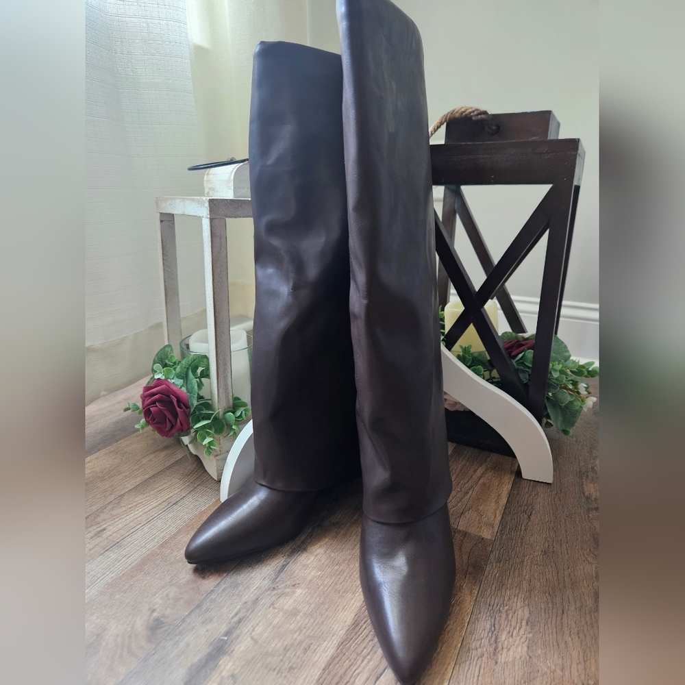 Madden Girl Dark Brown Tall Heeled Boots